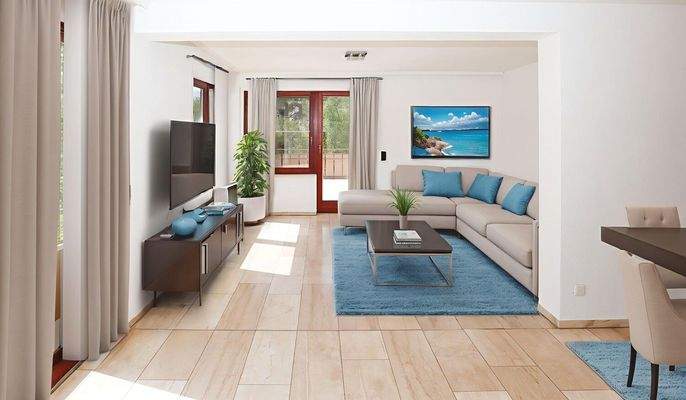 Wohnzimmer OG visualisiert