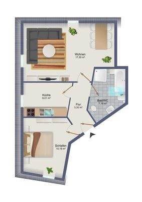 Visualisierter Grundriss 