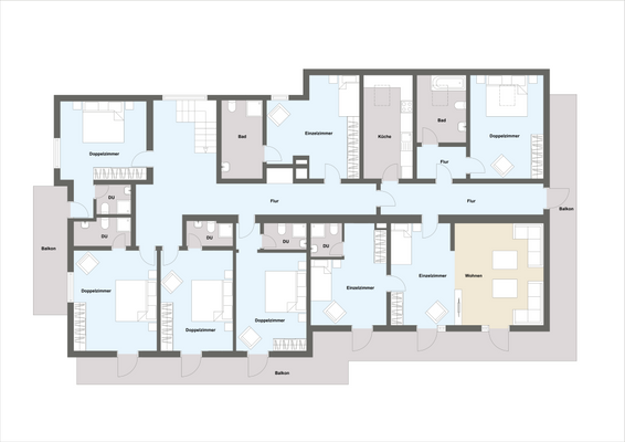Grundriss 2. Obergeschoss - unmaßstäblich