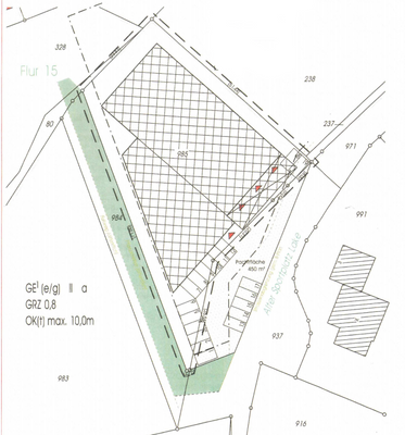 Lageplan mit Beispiel-Bebauung