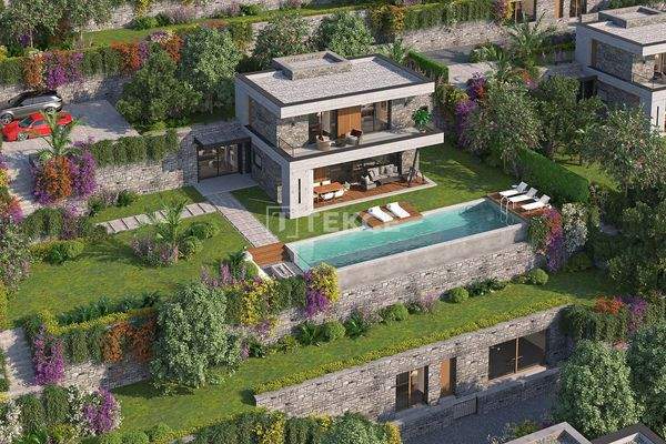 Villas with Bodrum Castle and Unique Sea Views in Bodrum