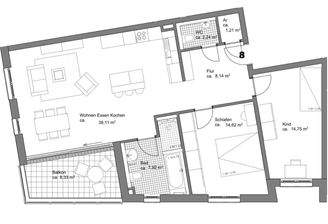Grundriss Wohnung 8