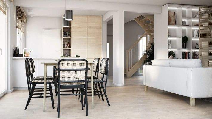 Illustration Wohn-Ess- und Kochbereich Point 141.1