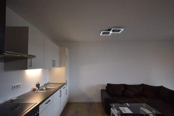 Wohn-, Koch-, Ess-, Schlafbereich - Modernes und geräumiges Appartement mit großer Loggia und Bergblick Miete Grödig Salzburg