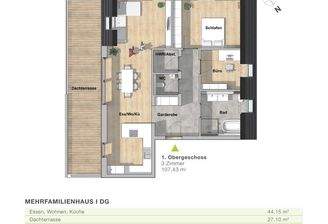 Grundriss DG 3-Zimmer