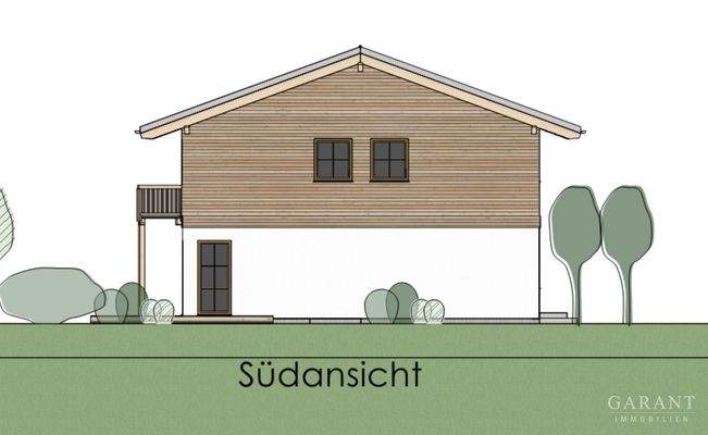 Doppelhaus Südansicht