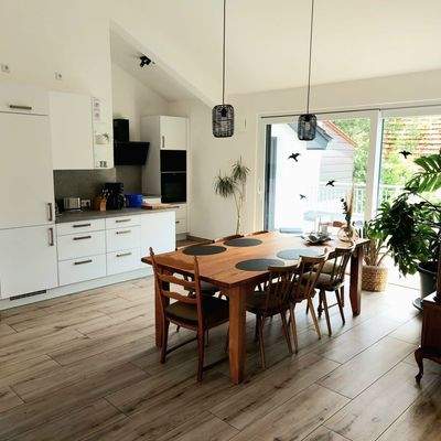 der Wohn-Essbereich im Neubau