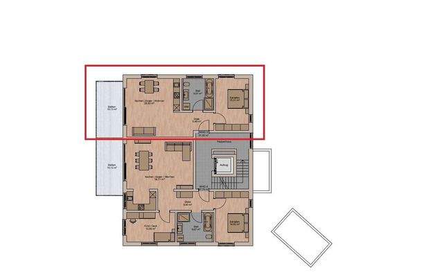 Obergeschoss + Wohnung 3