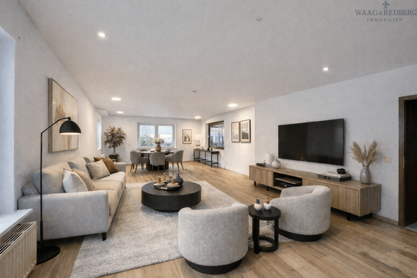 Beispielhafter umbau des Wohnzimmers