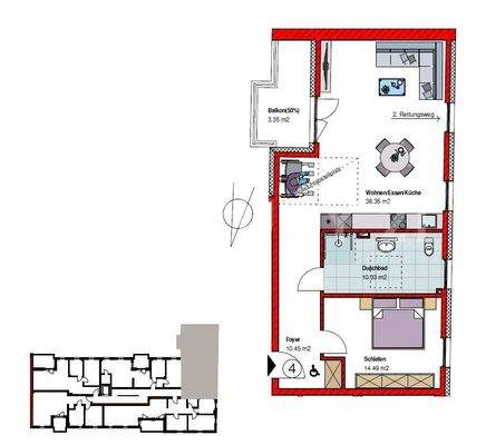 Grundriss Wohnung Nr. 4
