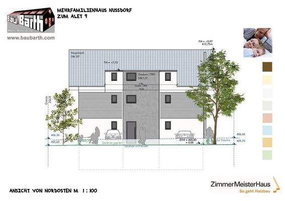 20220502_MFH Nussdorf_BA1 Ost_Ansicht NordOst