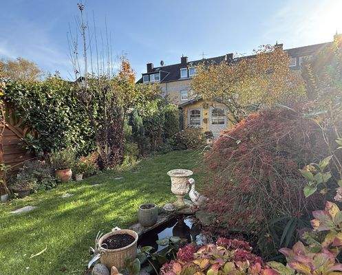 Schön angelegter Garten