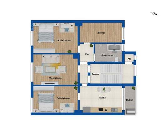 Grundriss 1.-2. Obergeschoss