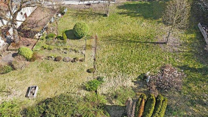 Ansicht des Grundstücks von Westen