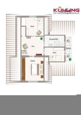 Grundriss Obergeschoss - Abweichungen vorbehalten -