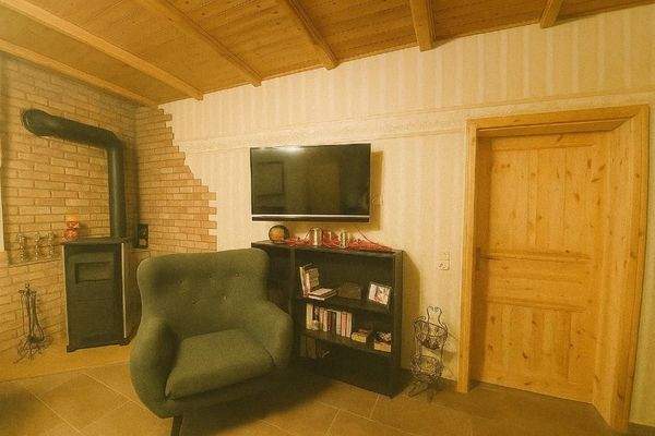 Wohnzimmer mit Kaminofen