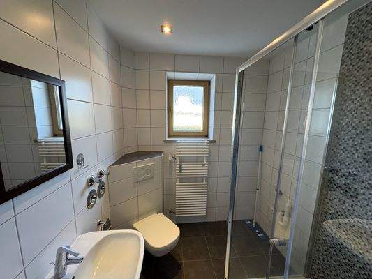 Badezimmer mit Dusche im EG