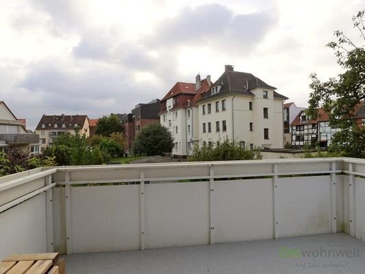 Balkon bei Regenwetter