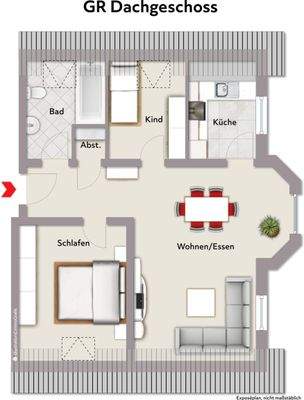 Grundriss DG - Wohnbeispiel - ohne Maßstab