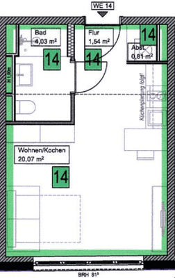 Grundriss WE14