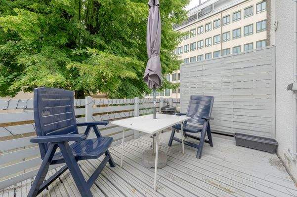 Geschäftsgebäude Balkon 