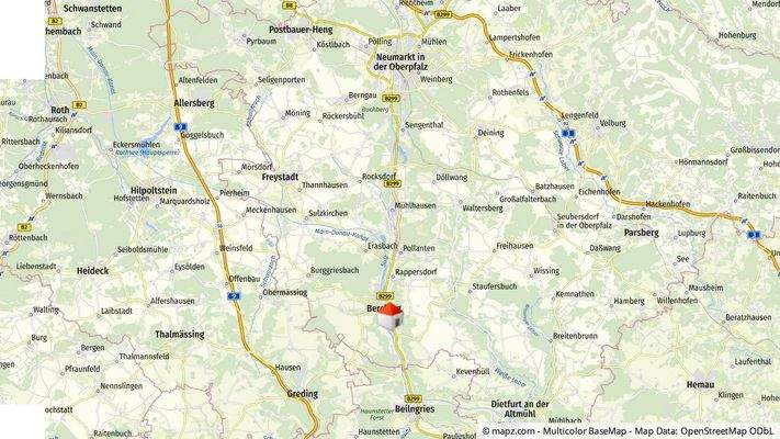 An der B299 zwischen A9 und A3