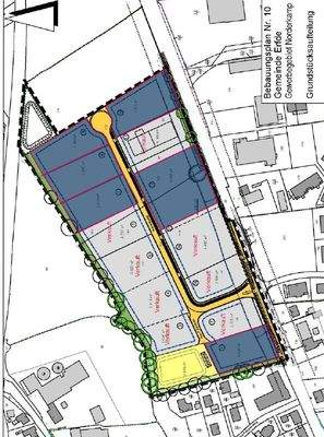 Lageplan der verfügbaren Grundstücke