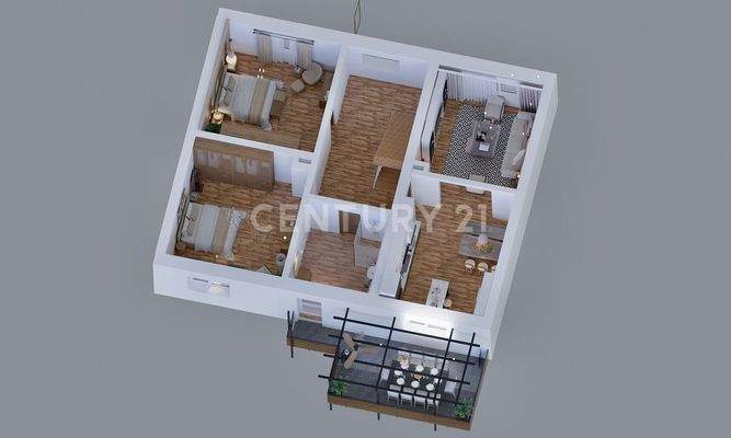 2. Etage 3D Grundriss