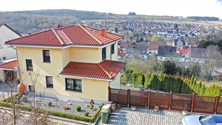Haus Ansicht oben 