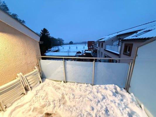 Balkon im Winter