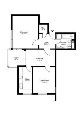 Grundriss (nicht maßstabgetreu)