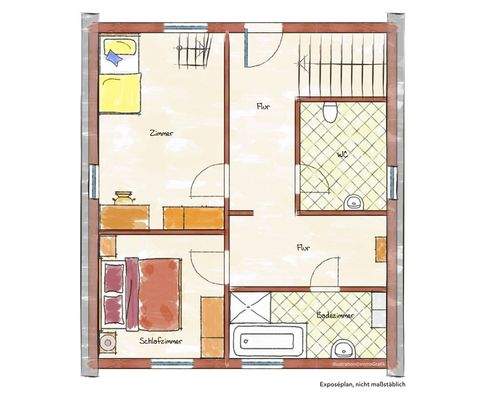 Grundriss vom Obergeschoss