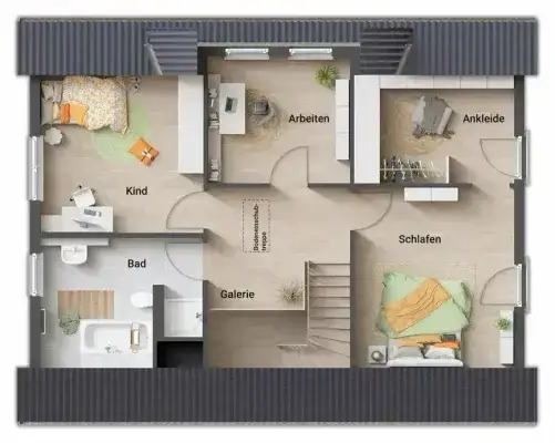 Einfamilienhaus Landhaus 142 Grundriss Dachgeschos