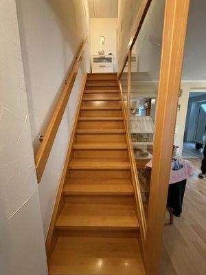 Treppe in das Obergeschoss