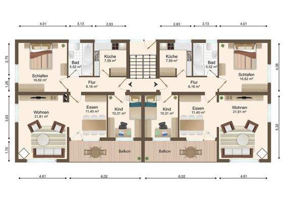 Obergeschoss links u. rechts
