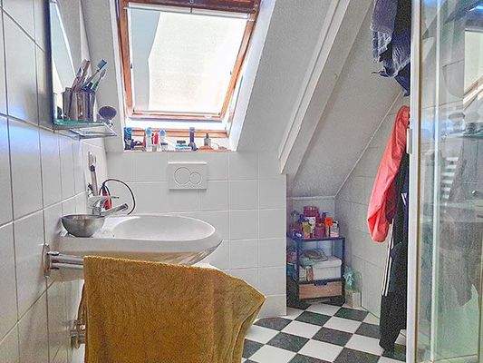 Badezimmer mit Dusche und WC