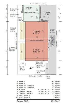 Flächenaufteilungsplan