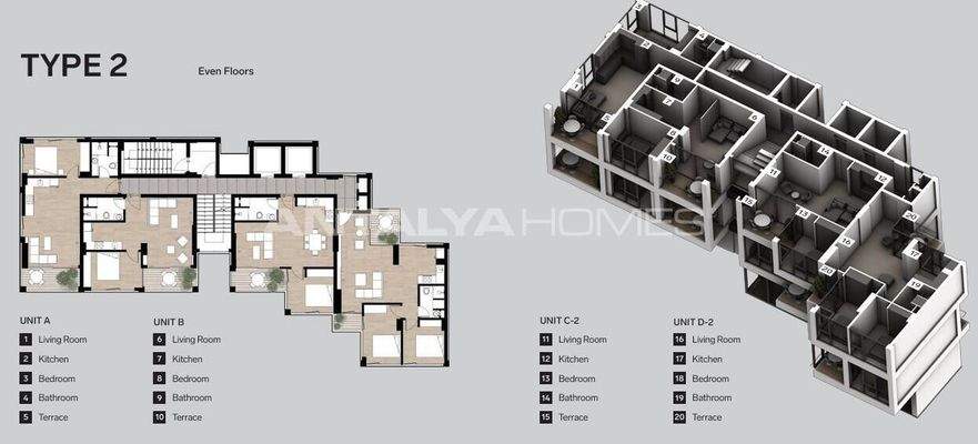 Stylish Apartments in a Complex with Pool in Alanya Mahmutlar