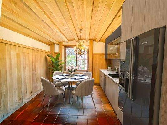 Küche umgelegt ohne Kachelo(Einrichtungsbeispiel)