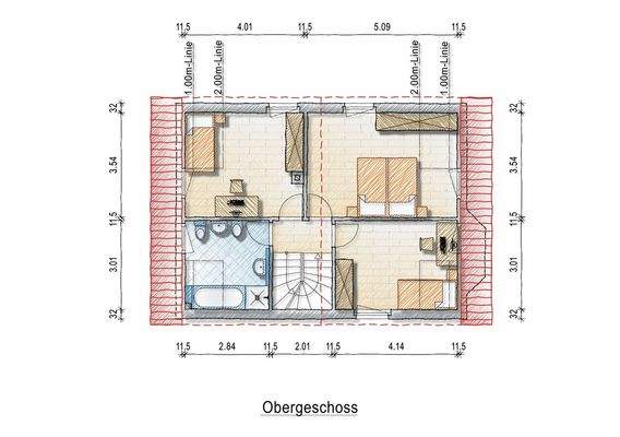 Grundriss Obergeschoss