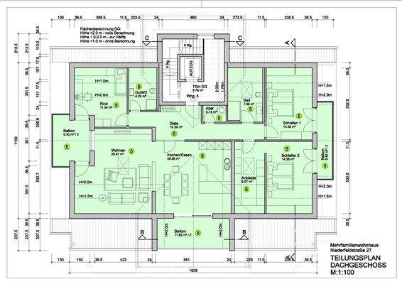 Grundriss Dachgeschoss