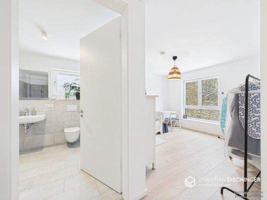 Schlafzimmer mit Bad