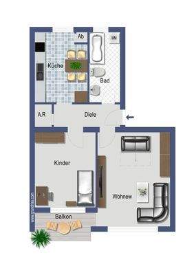 gestalteter Grundriss