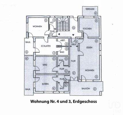 Whg. Nr. 4 + 3, Erdgeschoss