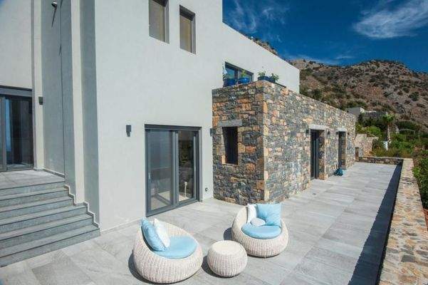 Kreta, Plaka Elounda: Wunderschöne Villa mit atemberaubendem Blick auf die Insel Spinalonga