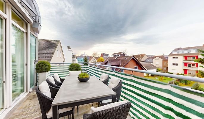 Balkon mit Blick auf den Michaelsberg