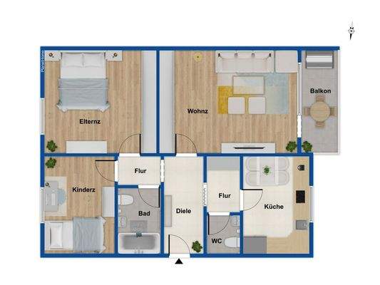 Grundriss 1. Obergeschoss