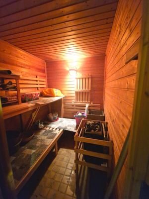 Sauna, Gartenwohnung