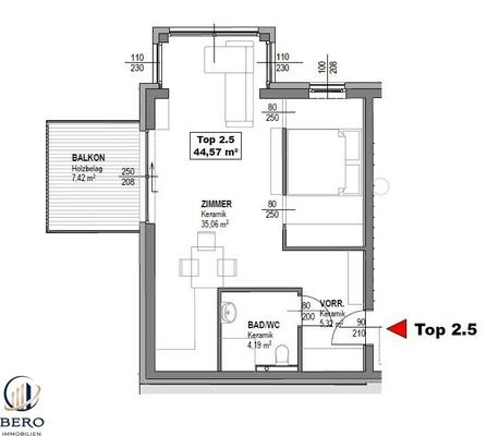 Balkonwohnung im DG