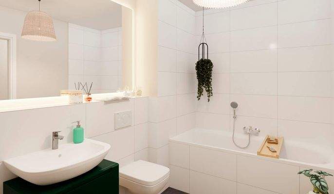 In der Badewanne können Sie den Abend gemütlich au